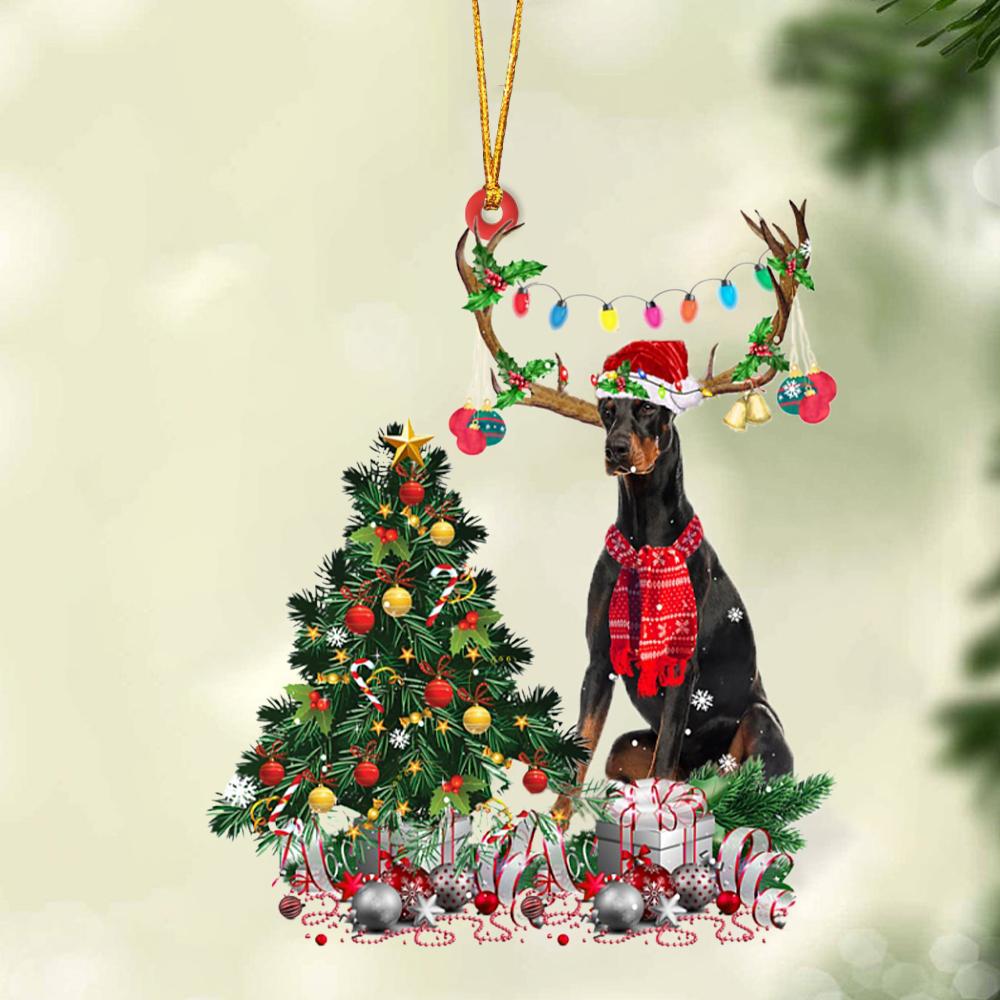 Ornament- Dobermann 1-Christmas Tree Gift Hanging Ornament, Happy Christmas Ornament, Car Ornament - Best gifts your whole family