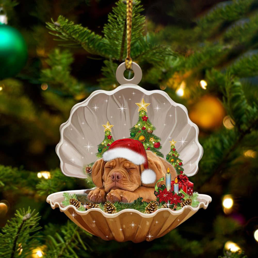Ornament- Dogue De Bordeaux3-Sleeping Pearl in Christmas Two Sided Ornament, Christmas Ornament, Car Ornament - Best gifts your whole family