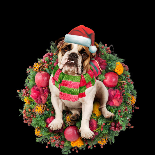 Ornament- English Bulldog Christmas Ornament, Happy Christmas Ornament, Car Ornament - Best gifts your whole family
