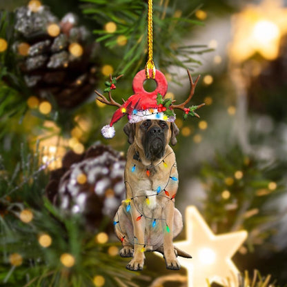 Ornament- English Mastiff Christmas Shape Ornament, Happy Christmas Ornament, Car Ornament - Best gifts your whole family