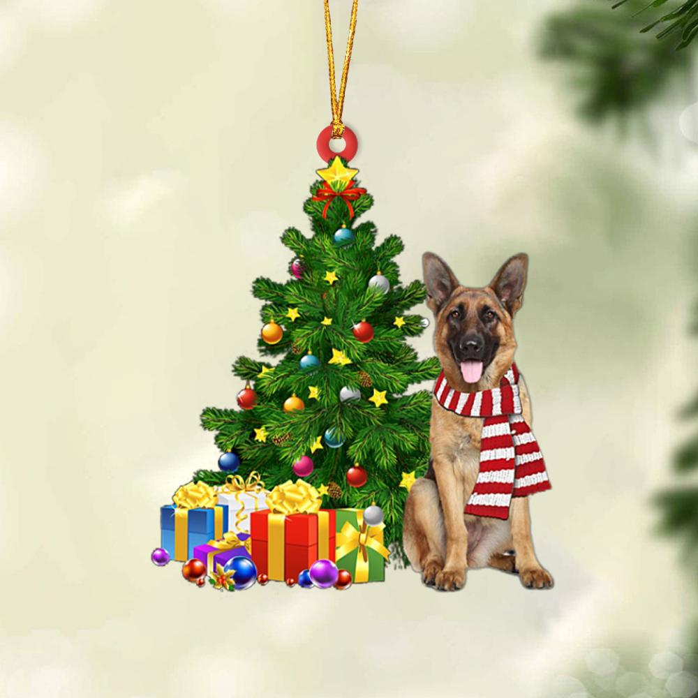 Ornament- German Shepherd 2-Christmas Star Hanging Ornament, Happy Christmas Ornament, Car Ornament - Best gifts your whole family