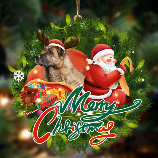 Ornament- German Shepherd-Santa & dog Hanging Ornament, Happy Christmas Ornament, Car Ornament - Best gifts your whole family