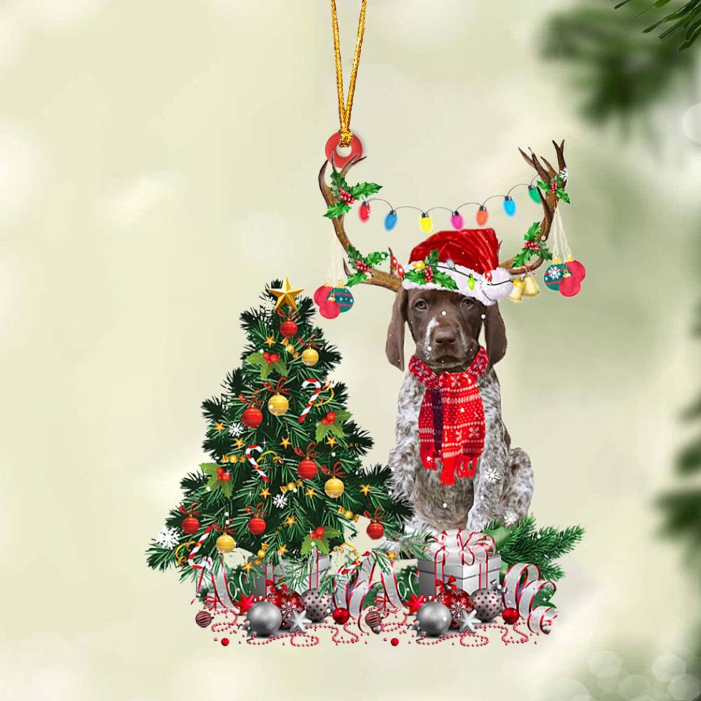 Ornament- German Shorthaired Pointer 1-Christmas Tree Gift Hanging Ornament, Christmas Ornament, Car Ornament - Best gifts your whole family