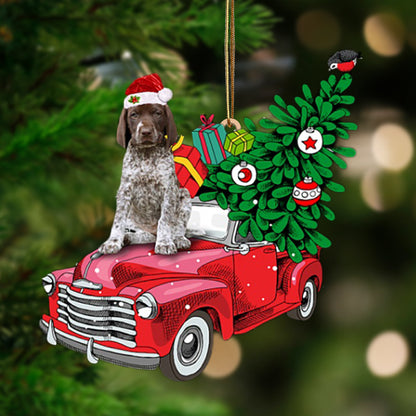 Ornament- German Shorthaired Pointer-Pine Truck Hanging Ornament, Happy Christmas Ornament, Car Ornament - Best gifts your whole family