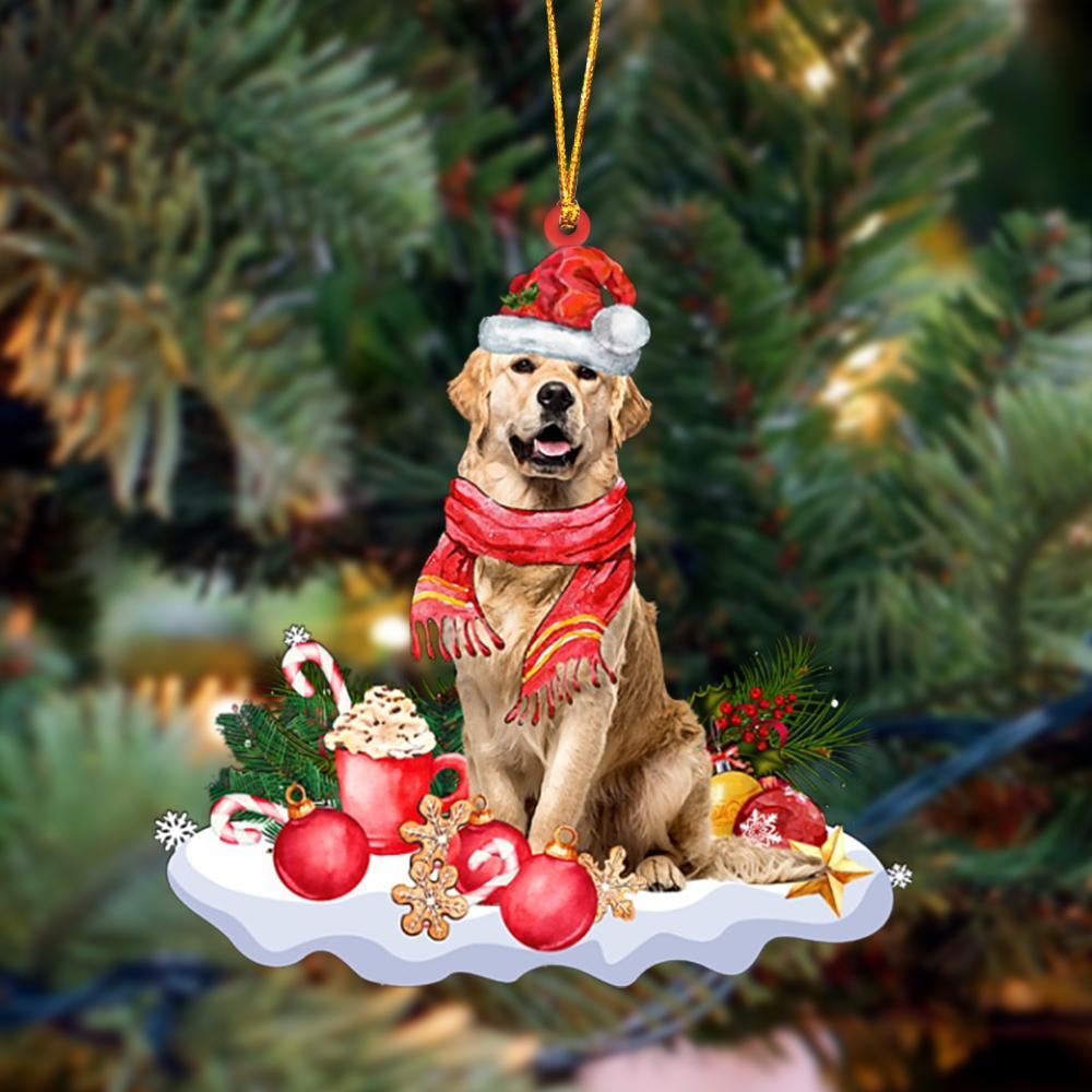 Ornament- Golden Retriever 2-Better Christmas Hanging Ornament, Happy Christmas Ornament, Car Ornament - Best gifts your whole family