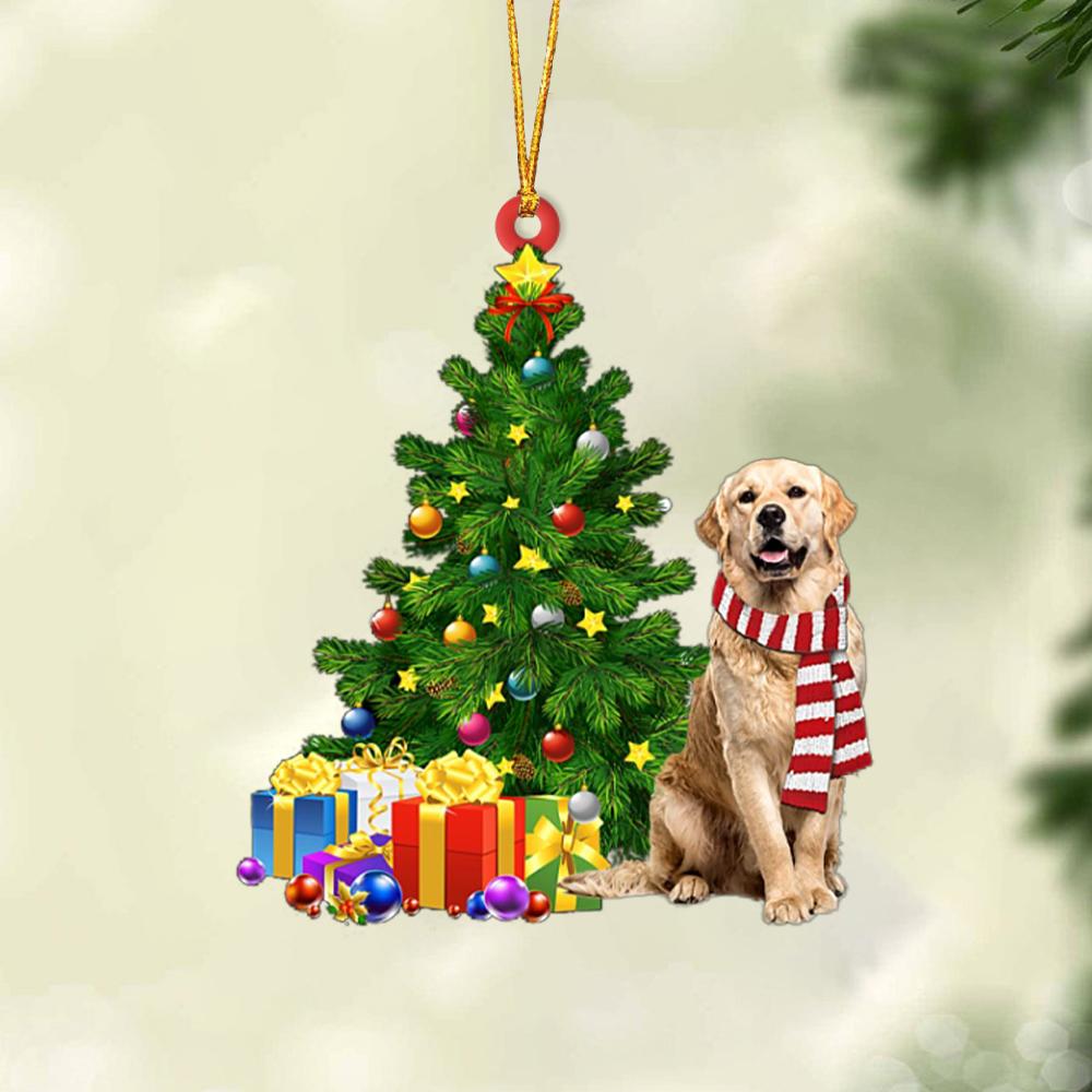 Ornament- Golden Retriever 2-Christmas Star Hanging Ornament, Happy Christmas Ornament, Car Ornament - Best gifts your whole family