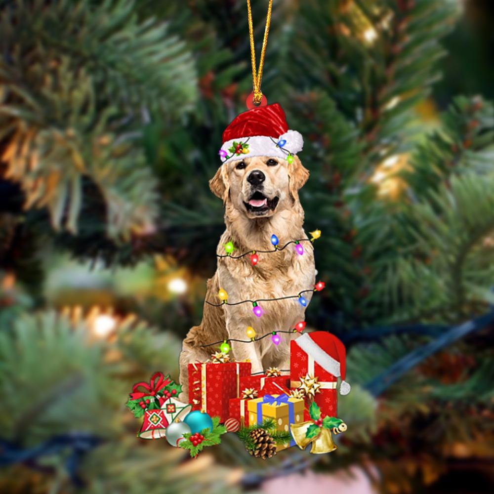 Ornament- Golden Retriever 2-Dog Be Christmas Tree Hanging Ornament, Happy Christmas Ornament, Car Ornament - Best gifts your whole family