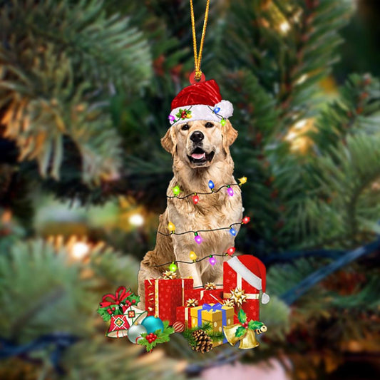 Ornament- Golden Retriever 2-Dog Be Christmas Tree Hanging Ornament, Happy Christmas Ornament, Car Ornament - Best gifts your whole family