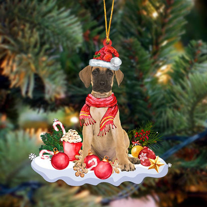 Ornament- Great Dane 1-Better Christmas Hanging Ornament, Happy Christmas Ornament, Car Ornament - Best gifts your whole family