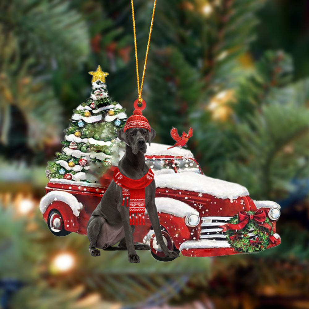 Ornament- Great Dane 2-Christmas Car Two Sided Ornament, Happy Christmas Ornament, Car Ornament - Best gifts your whole family