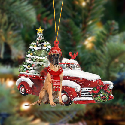 Ornament- Great Dane 3-Christmas Car Two Sided Ornament, Happy Christmas Ornament, Car Ornament - Best gifts your whole family