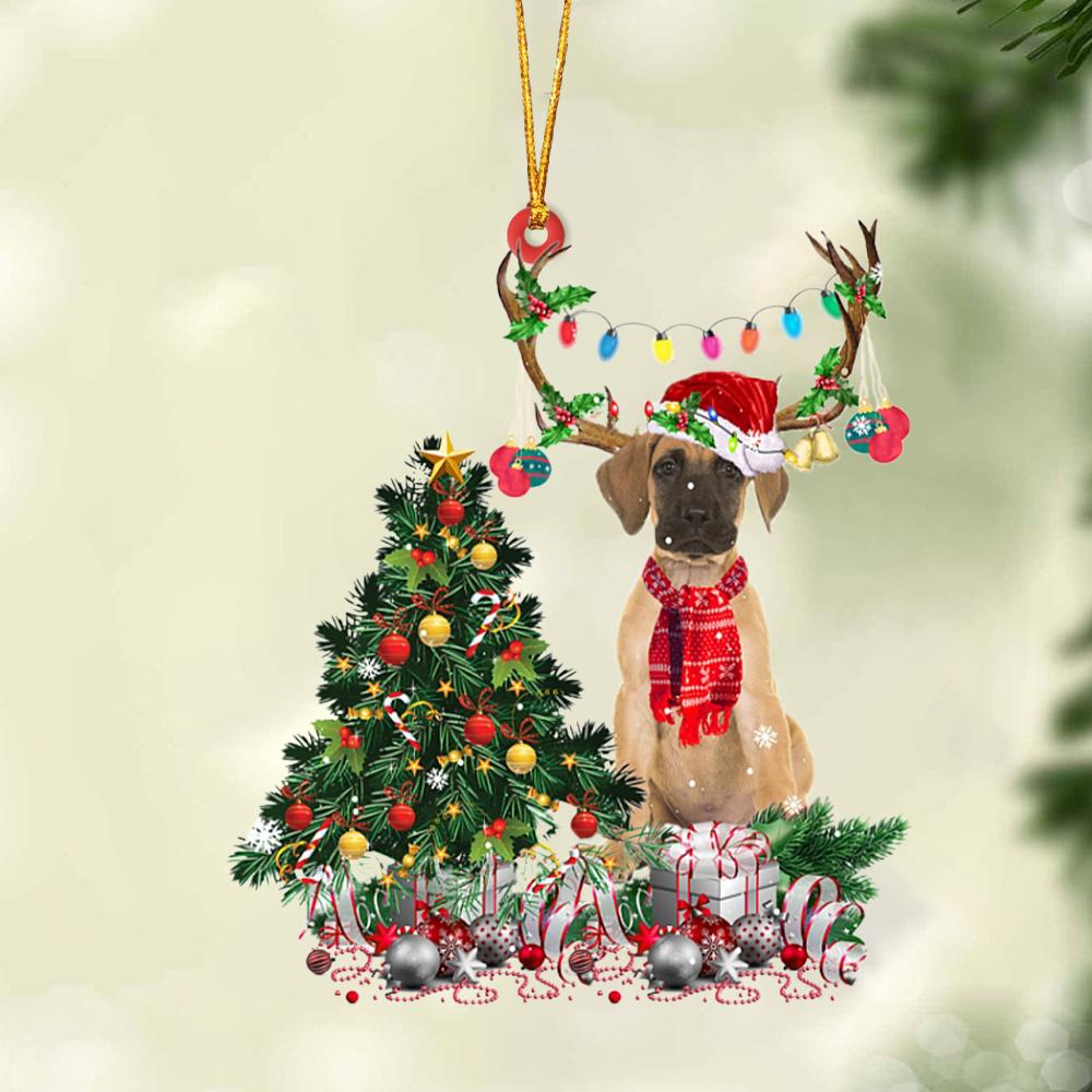Ornament- Great Dane-Christmas Tree Gift Hanging Ornament, Happy Christmas Ornament, Car Ornament - Best gifts your whole family
