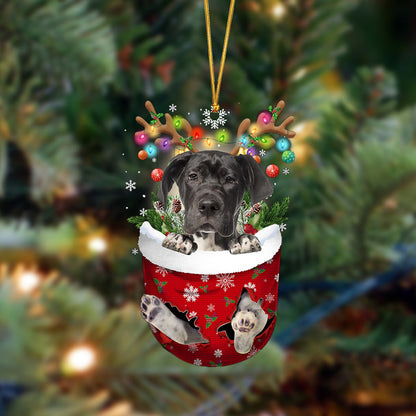 Ornament- Great Dane-In Christmas Pocket Two Sides Ornament, Happy Christmas Ornament, Car Ornament - Best gifts your whole family