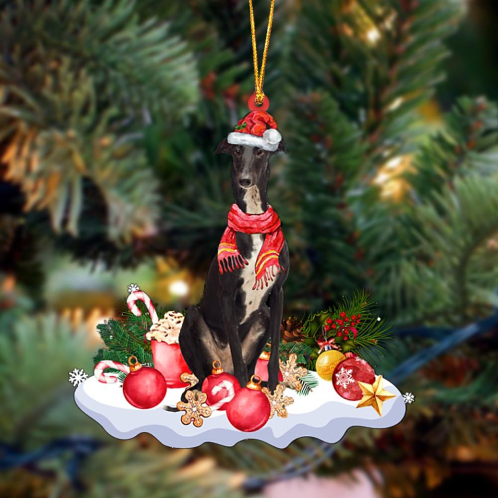 Ornament- Greyhound-Better Christmas Hanging Ornament, Happy Christmas Ornament, Car Ornament - Best gifts your whole family