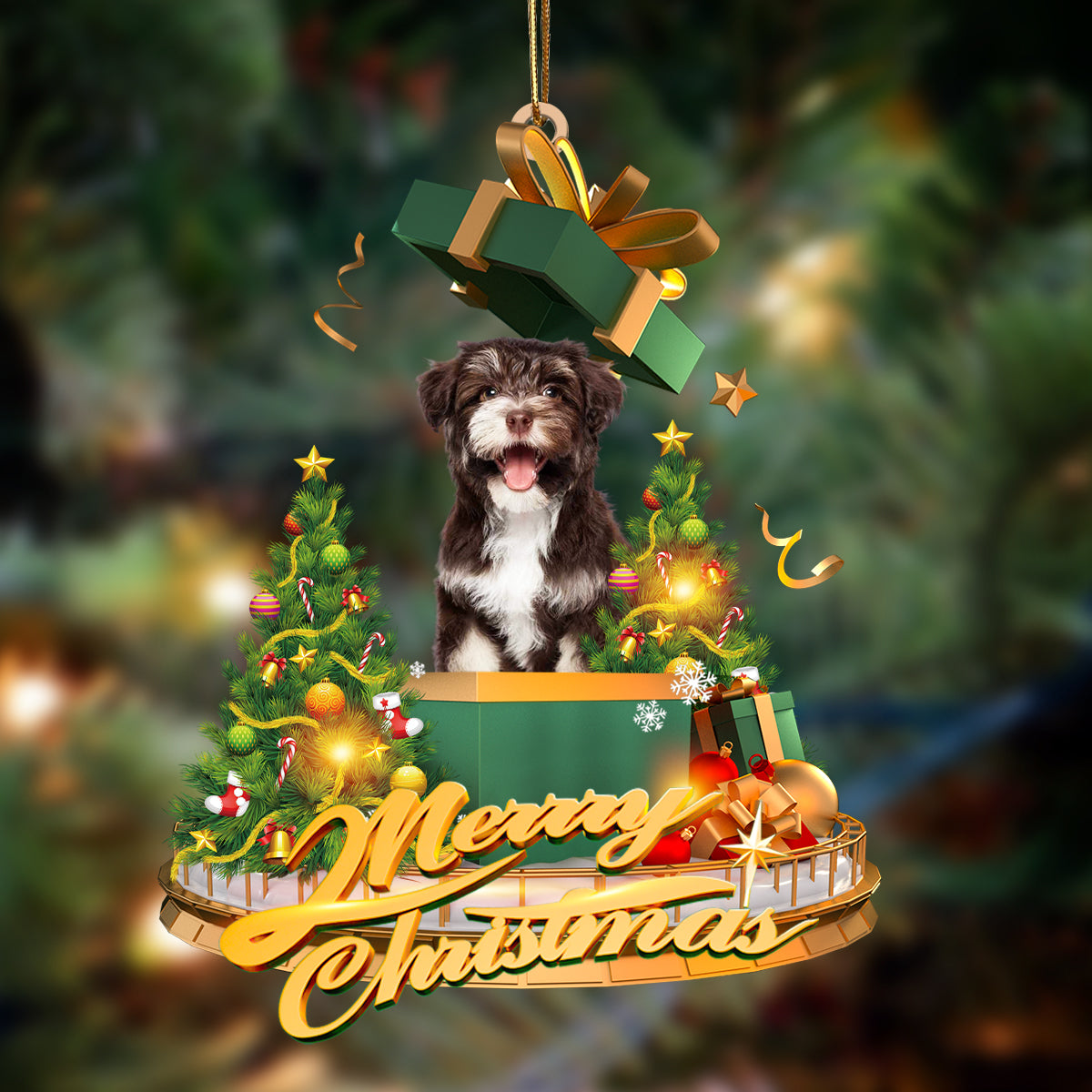 Ornament- Havanese-Christmas Gifts&dogs Hanging Ornament, Happy Christmas Ornament, Car Ornament - Best gifts your whole family