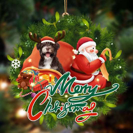 Ornament- Havanese-Santa & dog Hanging Ornament, Happy Christmas Ornament, Car Ornament - Best gifts your whole family