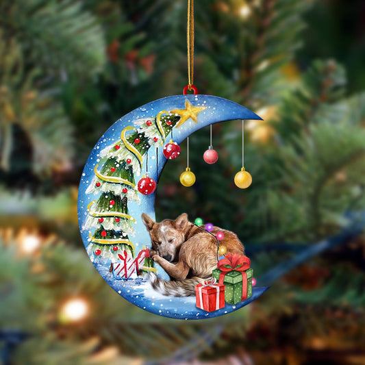 Ornament- Heeler1-Sleep On The Moon Christmas Two Sided Ornament, Happy Christmas Ornament, Car Ornament - Best gifts your whole family