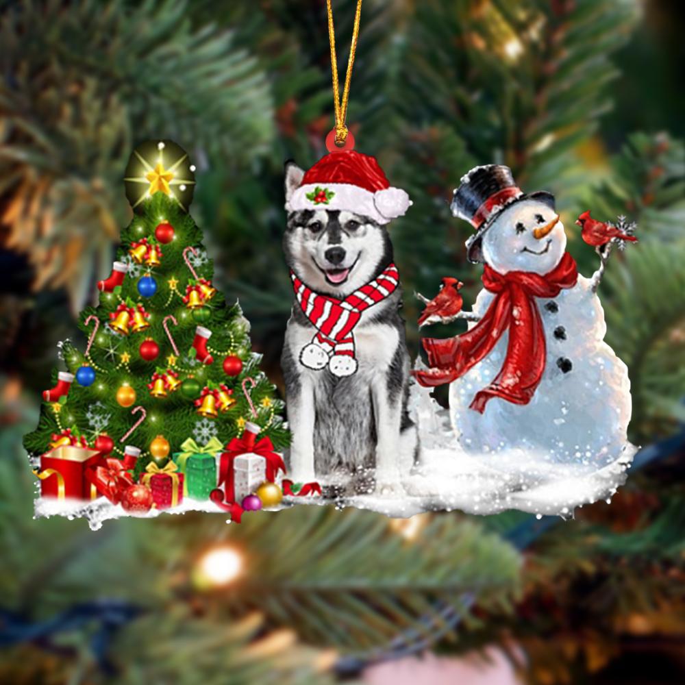 Ornament- Husky Christmas Snow Hanging Ornament Dog Ornament, Car Ornament, Christmas Ornament - Best gifts your whole family