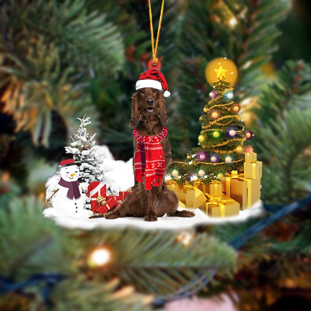 Ornament- Irish setter Christmas Ornament Dog Ornament, Car Ornament, Christmas Ornament - Best gifts your whole family