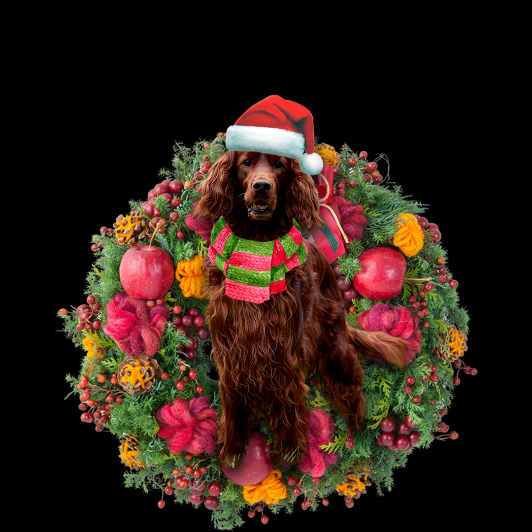 Ornament- Irish Setter Christmas Ornament, Happy Christmas Ornament, Car Ornament - Best gifts your whole family