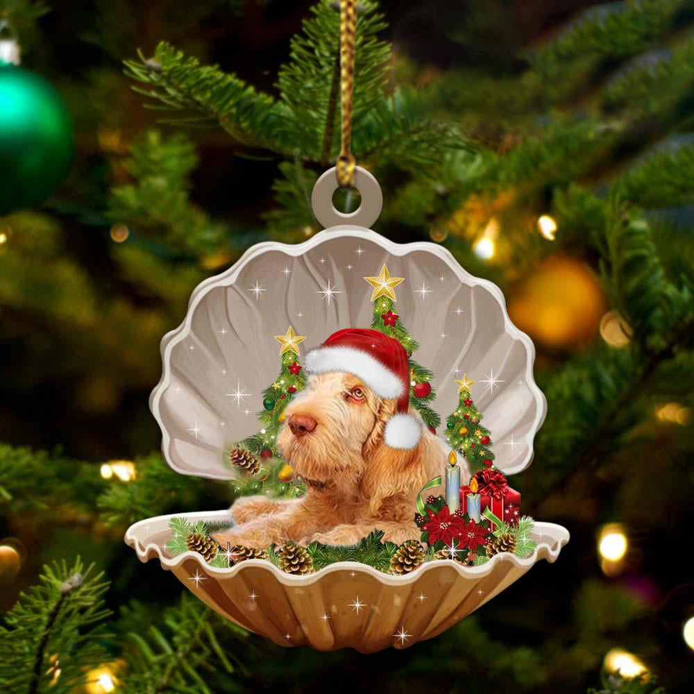Ornament- Italian Spinone4-Sleeping Pearl in Christmas Two Sided Ornament, Christmas Ornament, Car Ornament - Best gifts your whole family