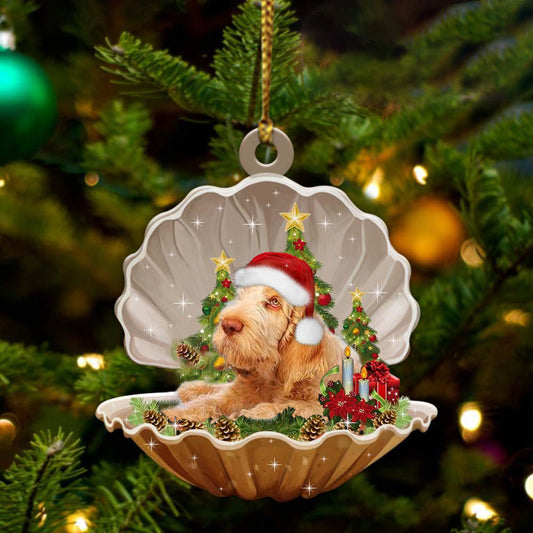 Ornament- Italian Spinone4-Sleeping Pearl in Christmas Two Sided Ornament, Christmas Ornament, Car Ornament - Best gifts your whole family