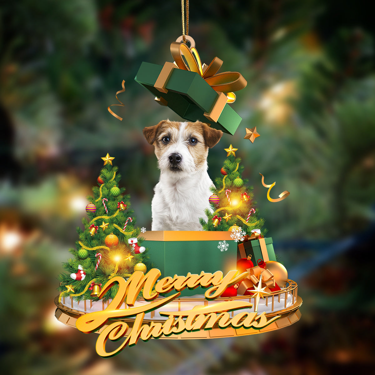 Ornament- Jack RusselI Terrier-Christmas Gifts&dogs Hanging Ornament, Happy Christmas Ornament, Car Ornament - Best gifts your whole family