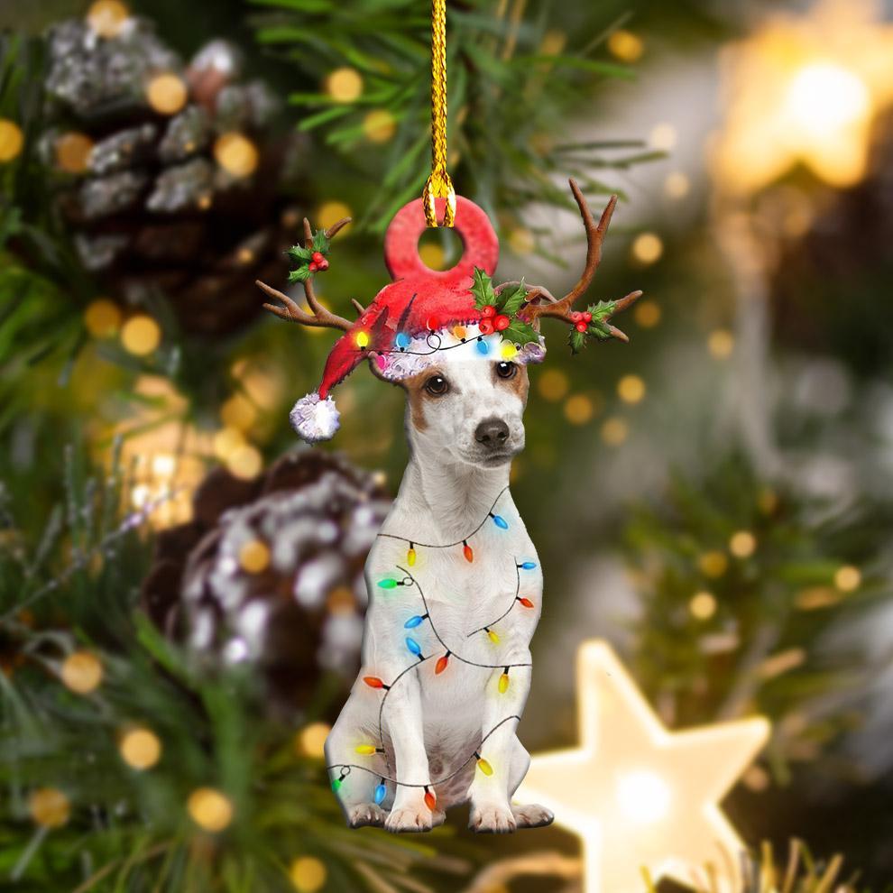 Ornament- Jack Russell Christmas Shape Ornament, Happy Christmas Ornament, Car Ornament - Best gifts your whole family