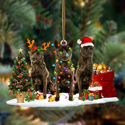 Ornament- Kai Ken-Christmas Dog Friends Hanging Ornament, Happy Christmas Ornament, Car Ornament - Best gifts your whole family
