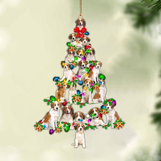 Ornament- Kooikerhondje-Christmas Tree Lights-Two Sided Ornament, Happy Christmas Ornament, Car Ornament - Best gifts your whole family