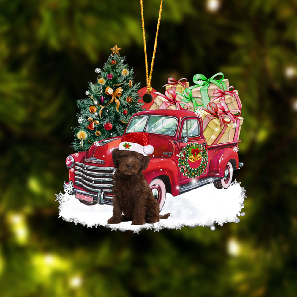Ornament- Labradoodle Christmas Hanging Ornament Dog Ornament, Car Ornament, Christmas Ornament - Best gifts your whole family