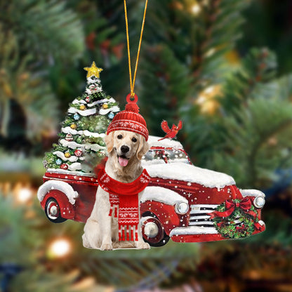 Ornament- Labrador 3-Christmas Car Two Sided Ornament, Happy Christmas Ornament, Car Ornament - Best gifts your whole family