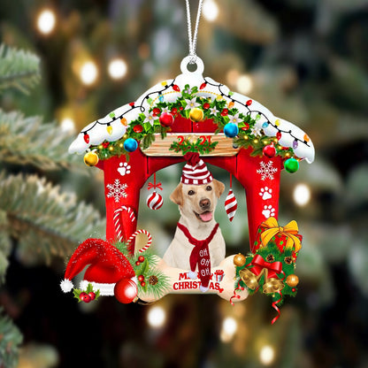 Ornament- Labrador-Christmas House Two Sided Ornament, Happy Christmas Ornament, Car Ornament - Best gifts your whole family