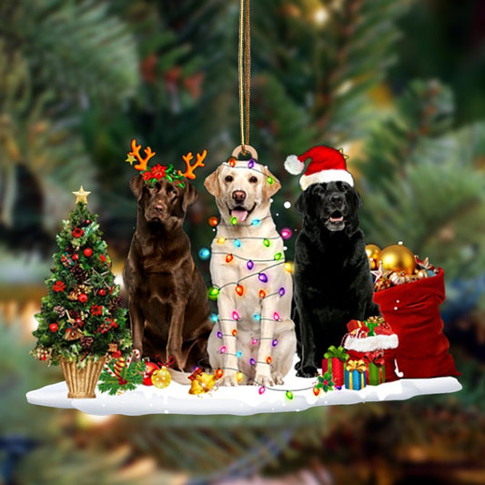Ornament- Labrador Retriever-Christmas Dog Friends Hanging Ornament, Happy Christmas Ornament, Car Ornament - Best gifts your whole family