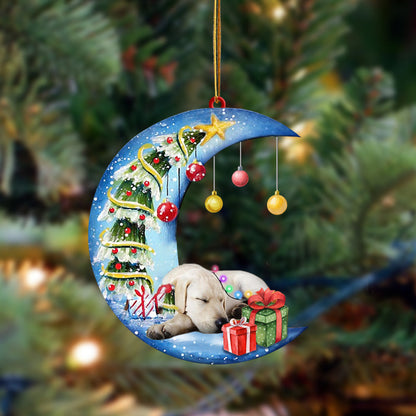 Ornament- Labrador Retriever-Sleep On The Moon Christmas Two Sided Ornament, Christmas Ornament, Car Ornament - Best gifts your whole family