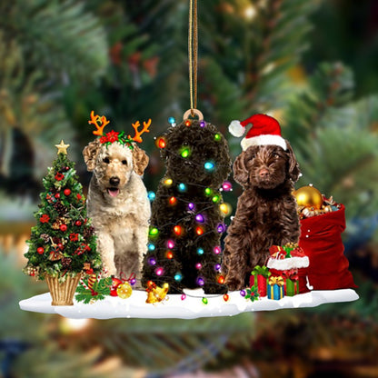 Ornament- Lagotto Romagnolo-Christmas Dog Friends Hanging Ornament, Happy Christmas Ornament, Car Ornament - Best gifts your whole family