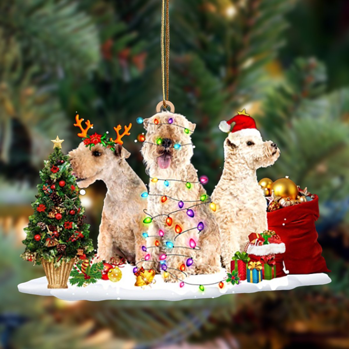 Ornament- Lakeland Terrier-Christmas Dog Friends Hanging Ornament, Happy Christmas Ornament, Car Ornament - Best gifts your whole family