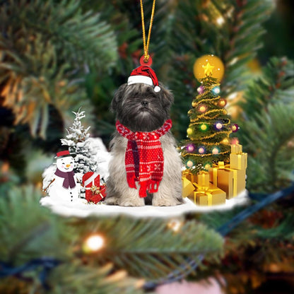 Ornament- Lhasa Apso Christmas Ornament Dog Ornament, Car Ornament, Christmas Ornament - Best gifts your whole family