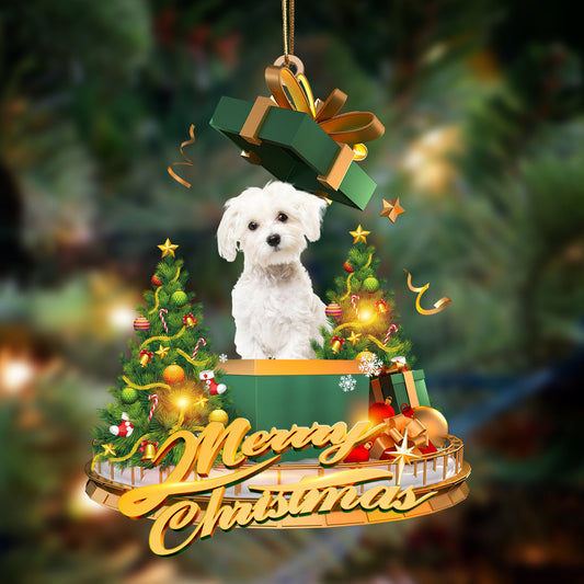 Ornament- Maltes-Christmas Gifts&dogs Hanging Ornament, Happy Christmas Ornament, Car Ornament - Best gifts your whole family