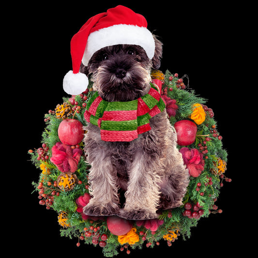 Ornament- Miniature Schnauzer Christmas Ornament, Happy Christmas Ornament, Car Ornament - Best gifts your whole family