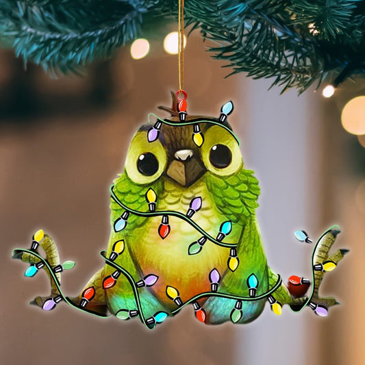 Ornament- Parrot Christmas Light Hanging Ornament Dog Ornament, Car Ornament, Christmas Ornament - Best gifts your whole family