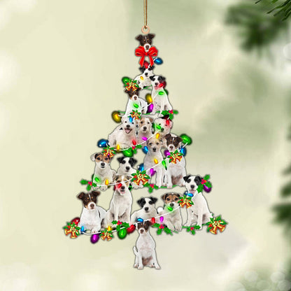 Ornament- Parson Russell Terrier-Christmas Tree Lights-Two Sided Ornament, Christmas Ornament, Car Ornament - Best gifts your whole family