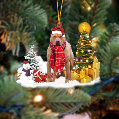 Ornament- Pit Bull Christmas Ornament Dog Ornament, Car Ornament, Christmas Ornament - Best gifts your whole family