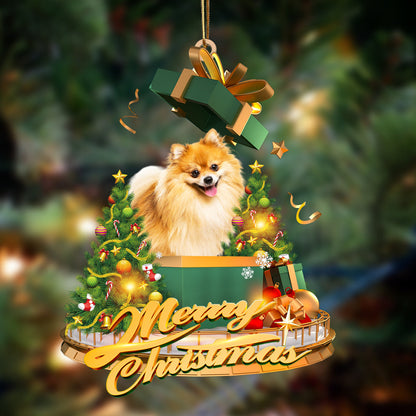 Ornament- Pomeranian-Christmas Gifts&dogs Hanging Ornament, Happy Christmas Ornament, Car Ornament - Best gifts your whole family
