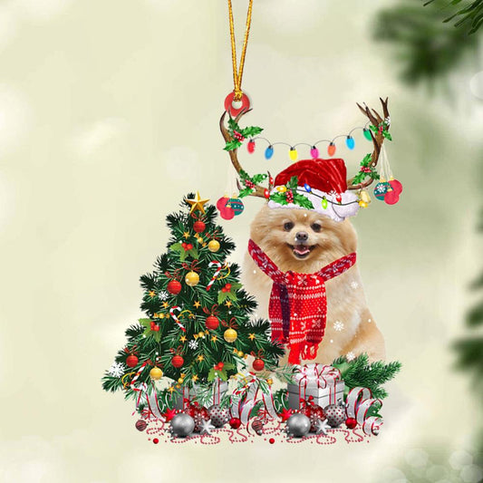Ornament- Pomeranian-Christmas Tree Gift Hanging Ornament, Happy Christmas Ornament, Car Ornament - Best gifts your whole family