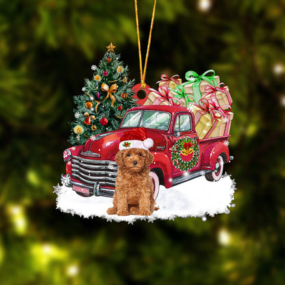 Ornament- Poodle Christmas Hanging Ornament Dog Ornament, Car Ornament, Christmas Ornament - Best gifts your whole family