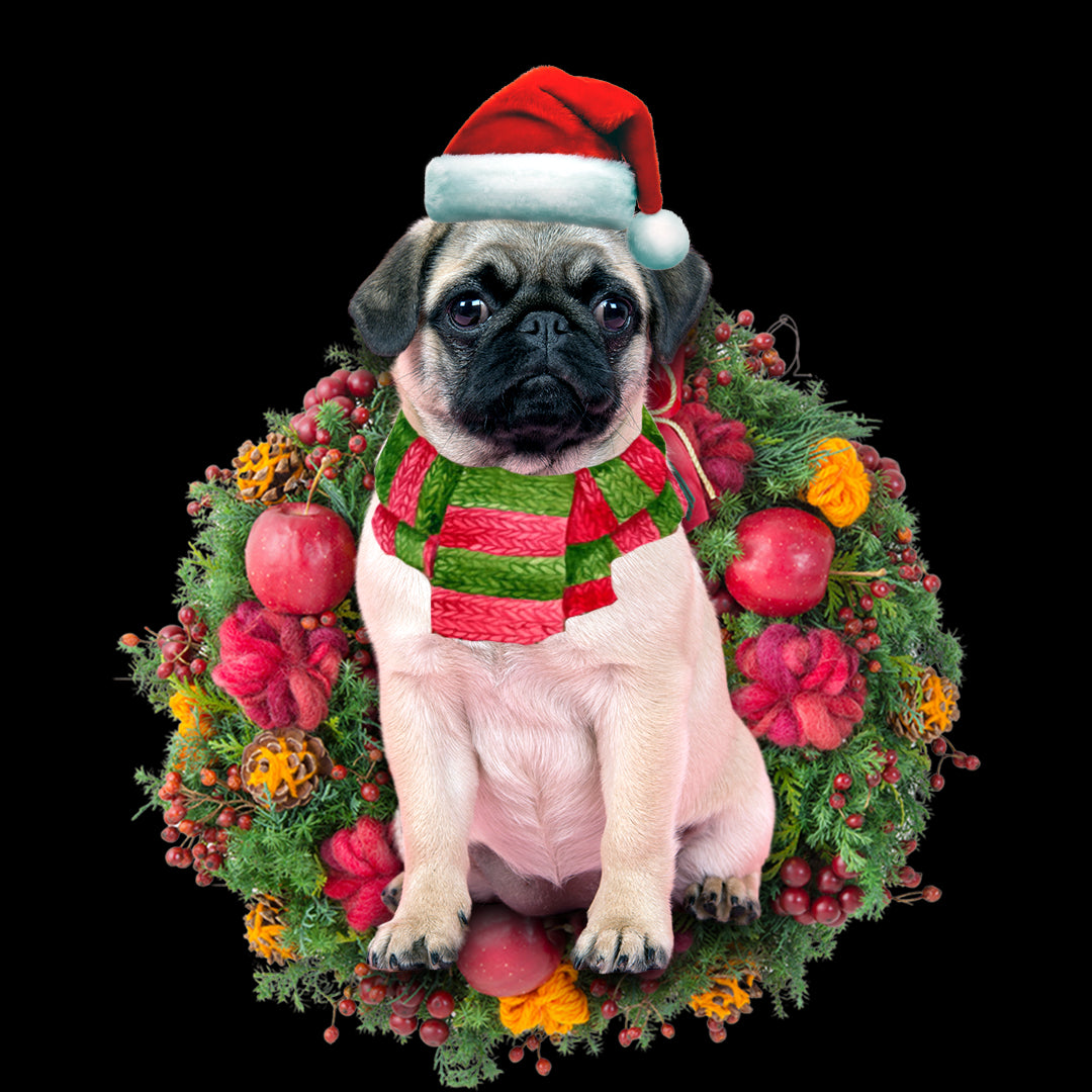 Ornament- Pug Christmas Ornament, Happy Christmas Ornament, Car Ornament - Best gifts your whole family