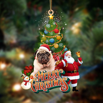 Ornament- Pug-Christmas Tree&Dog Hanging Ornament, Happy Christmas Ornament, Car Ornament - Best gifts your whole family