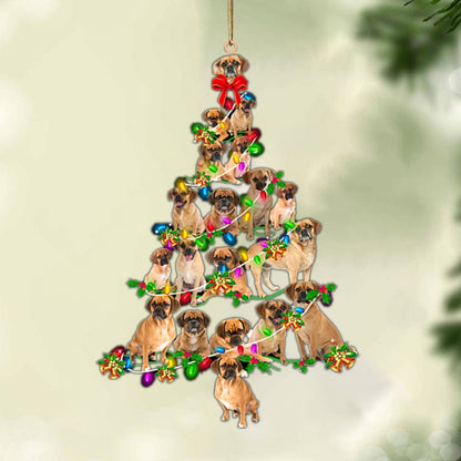 Ornament- Puggle-Christmas Tree Lights-Two Sided Ornament, Happy Christmas Ornament, Car Ornament - Best gifts your whole family