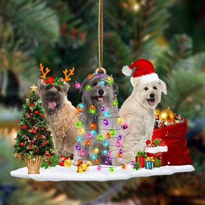 Ornament- Pyrenean Shepherd-Christmas Dog Friends Hanging Ornament, Happy Christmas Ornament, Car Ornament - Best gifts your whole family